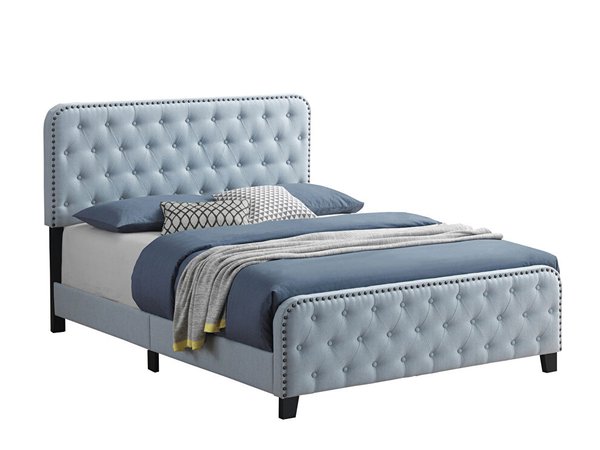 Littleton Blue Queen Size Bed 305993KE Coaster Furniture Modern Beds | Comfyco Furniture