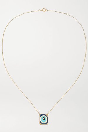 Rose gold 18-karat rose gold, enamel and diamond necklace | Diane Kordas | NET-A-PORTER