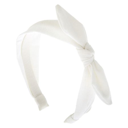 Knotted Bow Headband - White | Icing US