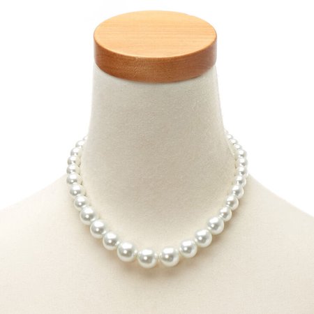 Graduated Faux Pearl Necklace | Claire's