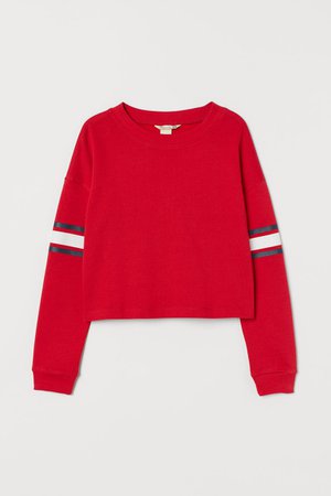 Short Sweatshirt - Red - Kids | H&M US