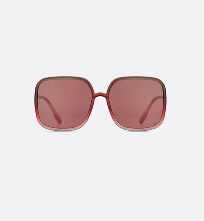 DiorSoStellaire1 Red-to-Pink Shaded Square Sunglasses - Accessories - Woman | DIOR