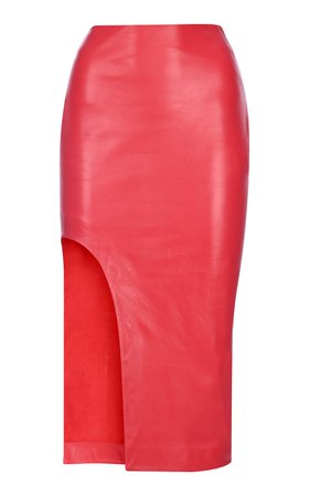 Leather Midi Skirt By Zeynep Arçay | Moda Operandi
