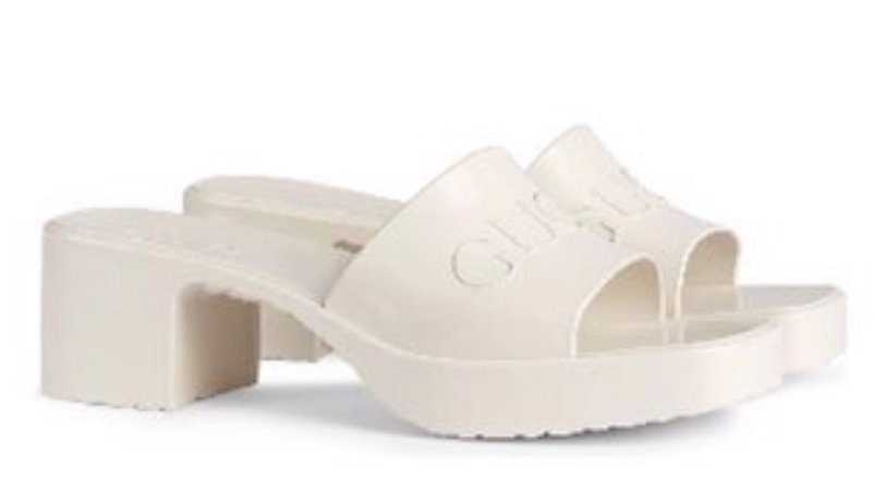 white gucci sandals