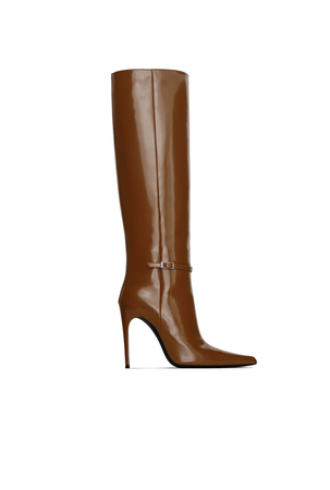 Saint Laurent Vendome Boots in Glazed Leather