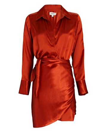 L'Agence Atlas Silk Wrap Dress | INTERMIX®