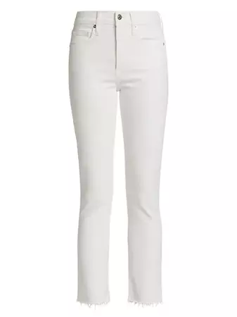Shop Veronica Beard Carly High-Rise Stretch Kick-Flare Crop Jeans | Saks Fifth Avenue