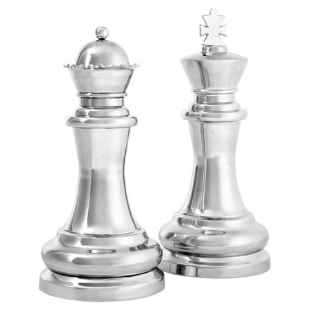 Eichholtz Industrial Loft Chess King and Queen Decorative Sculptures