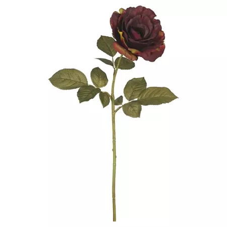 Artificial Autumn French Rose 3pk Dark Burgundy 26" - Vickerman : Target