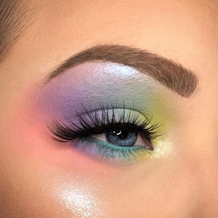 pastel rainbow eyeshadow