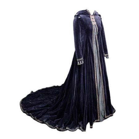 blue velvet medieval gown