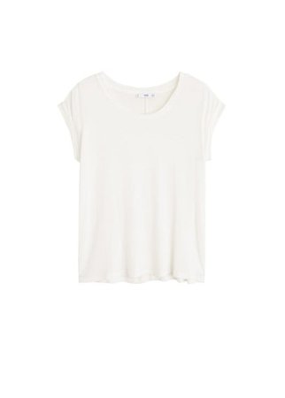 MANGO Rolled-up sleeves t-shirt
