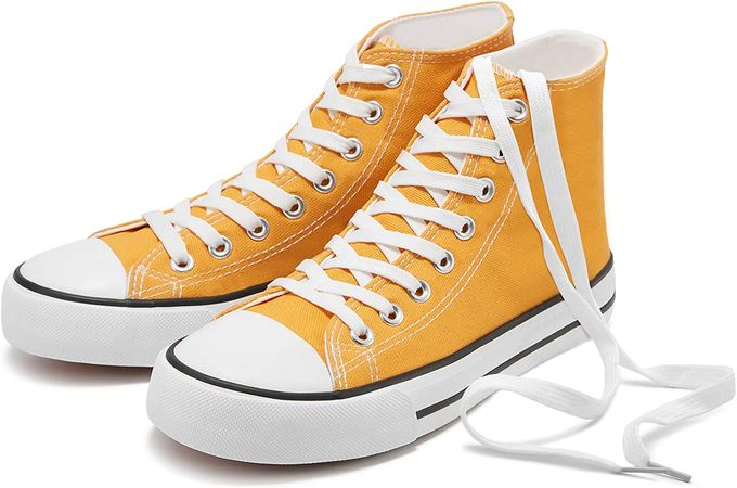 Amazon.com | Womens High Top Canvas Sneakers Classic Canvas Shoes Casual Shoes for Walking… | Fashion Sneakers