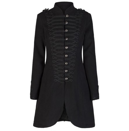 Gothic Ladies New Military Black Jacket Punk Style | RebelsMarket