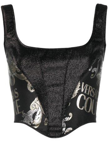 black corset crop top