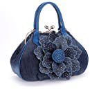Amazon.com: KAXIDY Ladies Girls Womens Denim Handbag Jean Bag Denim Shoulder Bag Shopper Satchel Messenger Tote Bags (Black) : Clothing, Shoes & Jewelry