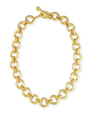 Elizabeth Locke 17" 19K Gold Ravenna Link Necklace