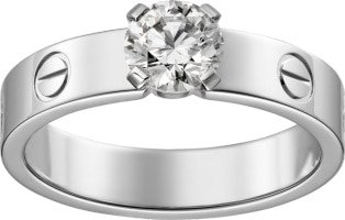 CRN4723700 - Solitaire ring - White gold, diamond - Cartier