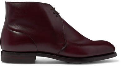 James Purdey & Sons - Polished-leather Ankle Boots - Burgundy