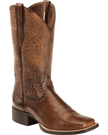Ariat Women's Rich Brown Round Up Remuda Cowgirl Boots - Square Toe | Boot Barn