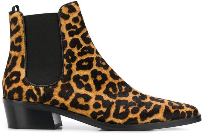 leopard print Chelsea boots