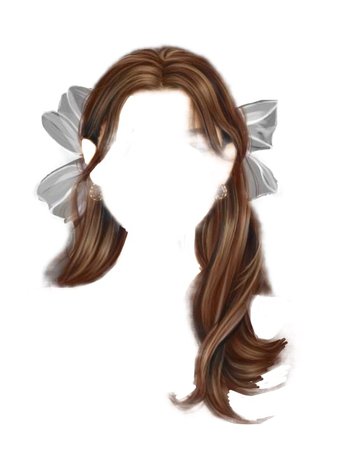 brown hair with bow