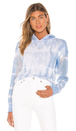 superdown Tallie Hooded Sweater in Blue & White | REVOLVE