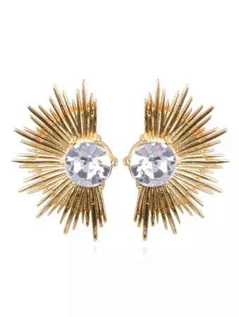 2019 Rhinestone Fan Shape Alloy Earrings In GOLD | DressLily.com