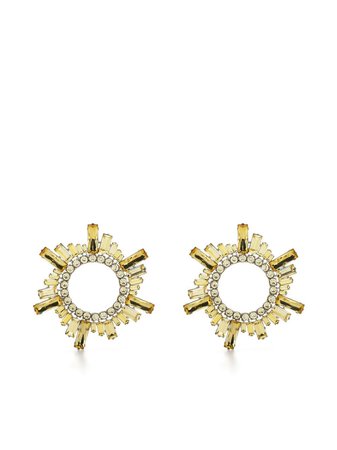 Amina Muaddi crystal-embellished Earrings - Farfetch
