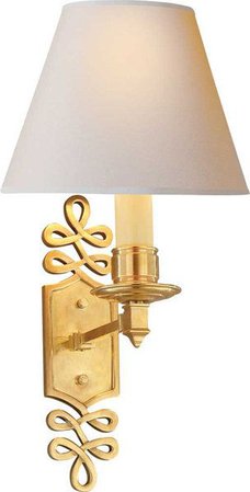 Visual Comfort AH2010NB-NP Alexa Hampton Ginger 1 Light 8 inch Natural Brass Decorative Wall Light