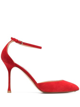 Francesco Russo high heel suede pumps red FR36051A - Farfetch