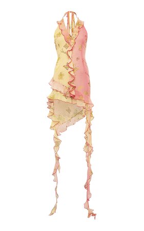 Alexa Ruffled Pink Mini Dress By Siedrés | Moda Operandi