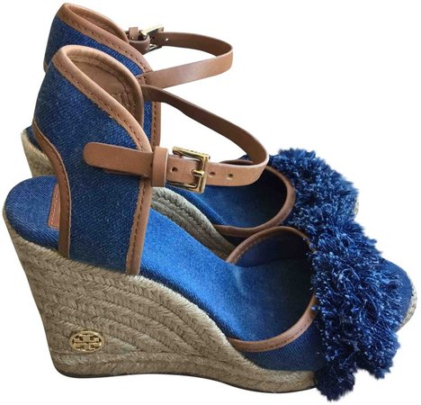 Blue Cloth Sandals
