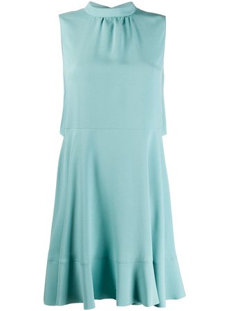 Redvalentino Bow Detail Sleeveless Dress TR3VAL450F1 Blue | Farfetch