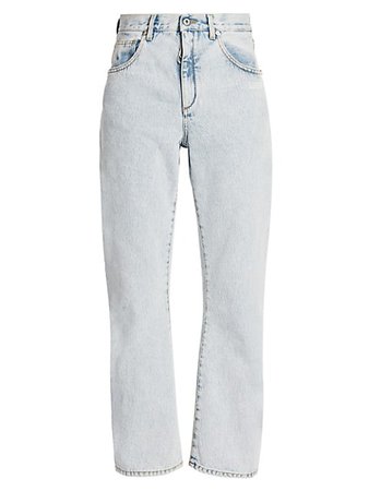 Off-White High-Rise Bleach Baggy Jeans | SaksFifthAvenue
