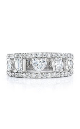 Fancy Cut Diamond 18k White Gold Ring By Mindi Mond | Moda Operandi