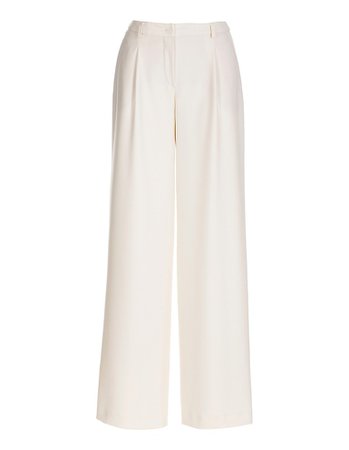 Palazzo trousers, wool white, white | MADELEINE Fashion