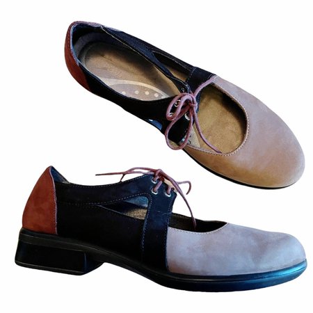 NAOT Alisio Lace-Up Shoes Suede Shoes Black Comfort... - Depop