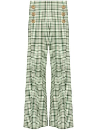 Rosie Assoulin check-pattern wide-leg trousers