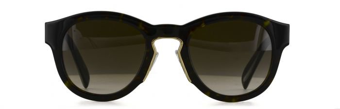 Alexander McQueen AM0046S Round Sunglasses | Black | Fashion Eyewear