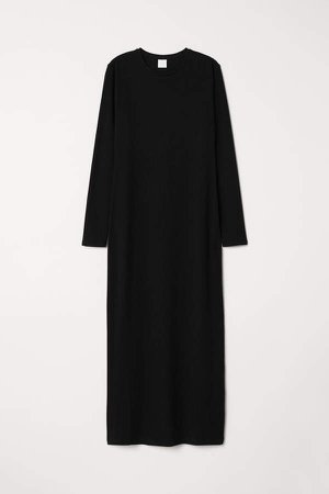Long Jersey Dress - Black