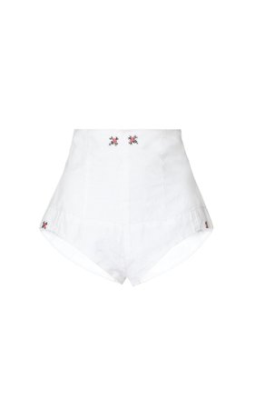 nevenka Gentle Embroidered Cotton Shorts