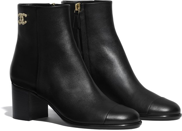 Ankle boots, calfskin, black - CHANEL