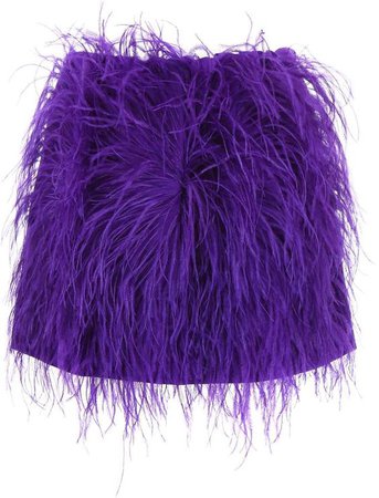 no21 purple feather skirt
