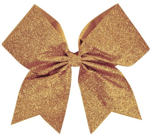 gold cheer bow