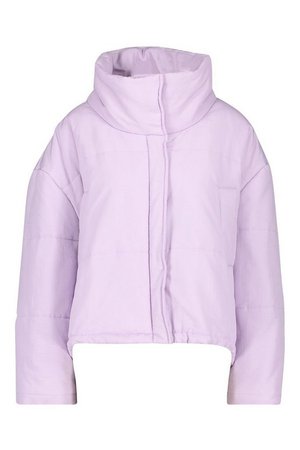 Oversized Puffer Jacket | Boohoo lilac