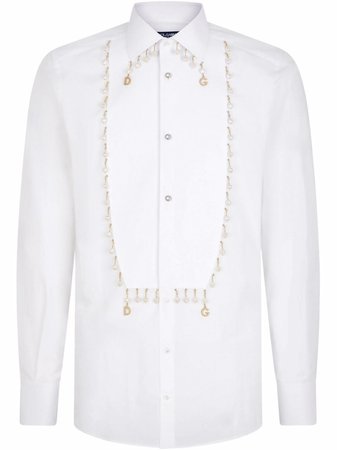 Dolce & Gabbana chain-embellished long-sleeve shirt - FARFETCH