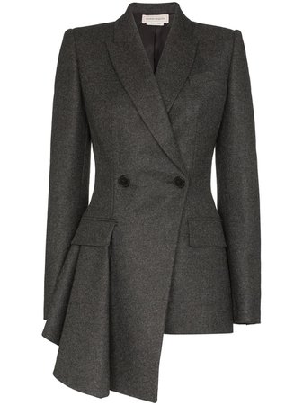 ALEXANDER MCQUEEN Asymmetric Tailored Jacket | Farfetch.com