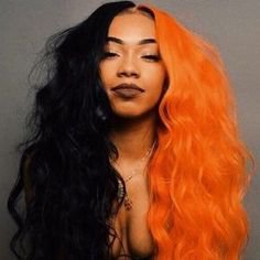 Black and orange hair