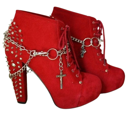 Red Buckled Boots